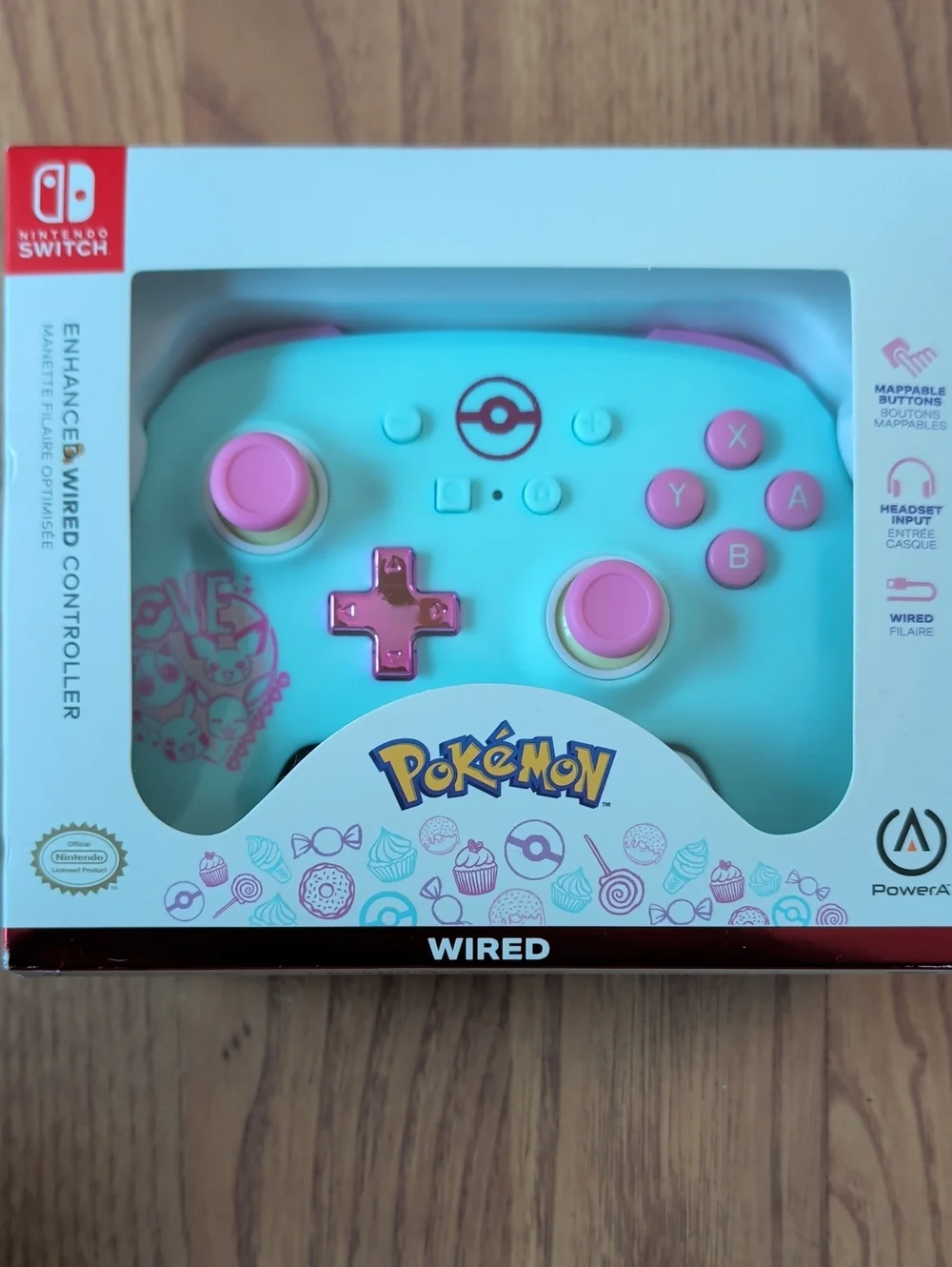 Nintendo Pokémon Wired Controller - Aqua and Pink